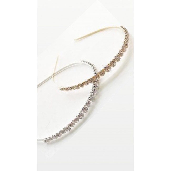 DIADEMA STRASS DORADA LARGE